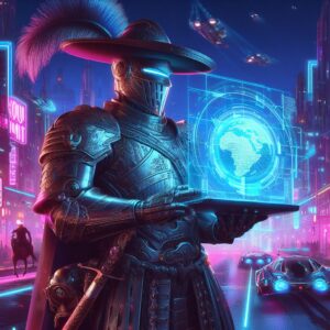 AI graphic of cyberpunk CS conquerer