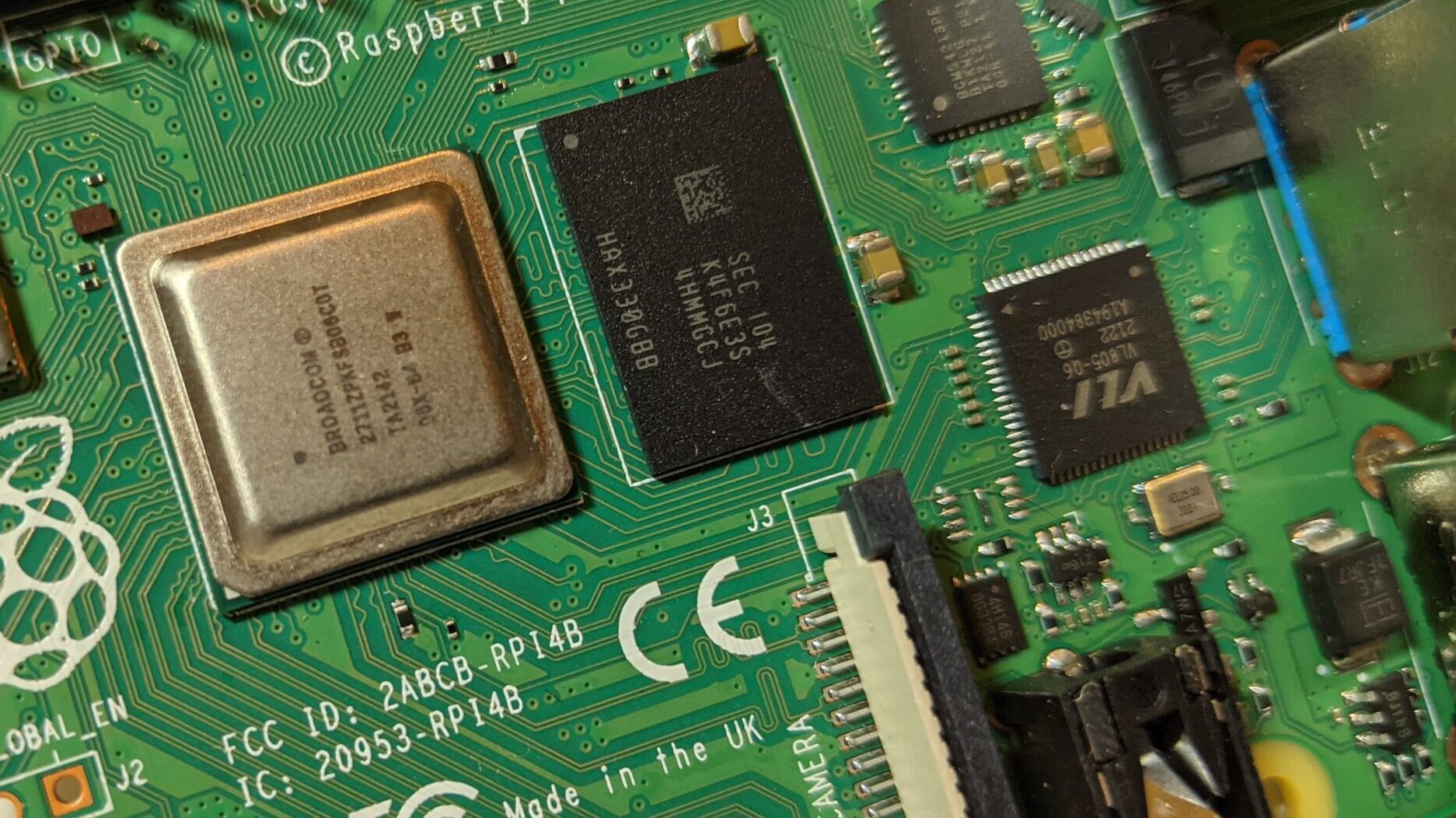 closeup photo of a motherboard
